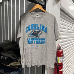Vintage Carolina Panthers NFL Football T Shirt Mens XL Gray Bank of America